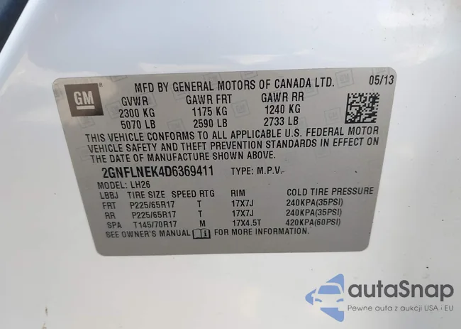 2GNFLNEK4D6369411: 43129296