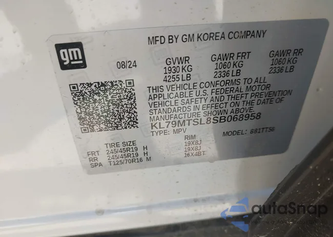 KL79MTSL8SB068958: 43129297