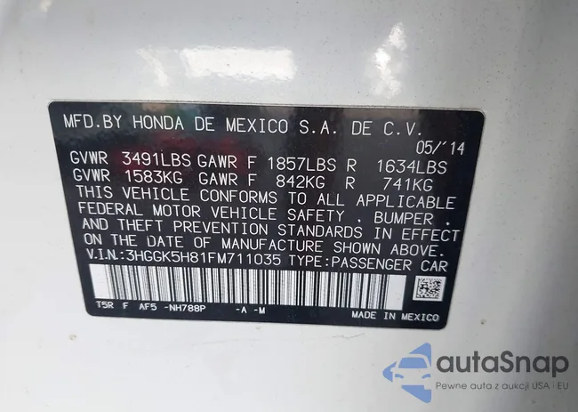 3HGGK5H81FM711035: 43129319