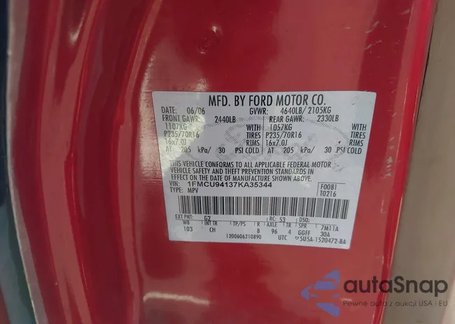 1FMCU94137KA35344: 43129360