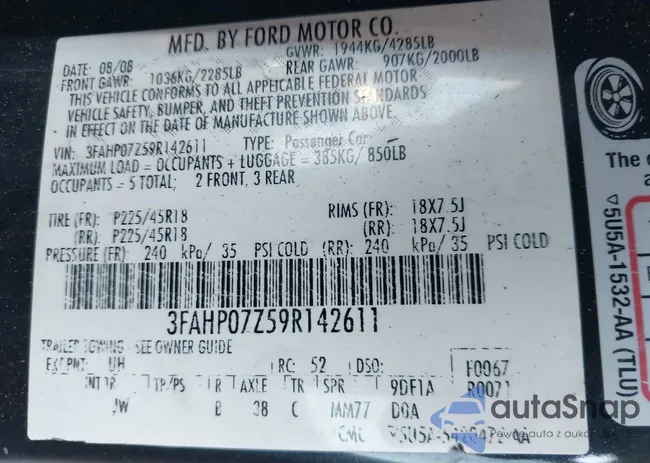 3FAHP07Z59R142611: 43129420