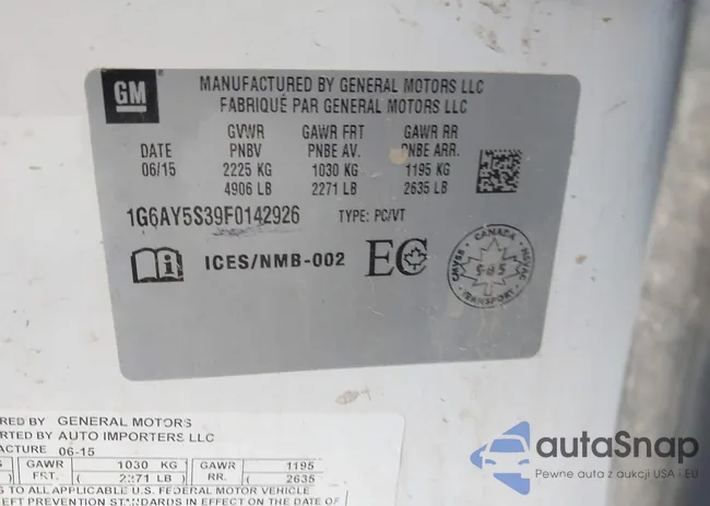 1G6AY5S39F0142926: 43129638