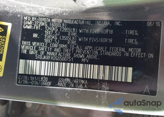 5TDJKRFH2GS500751: 43129643