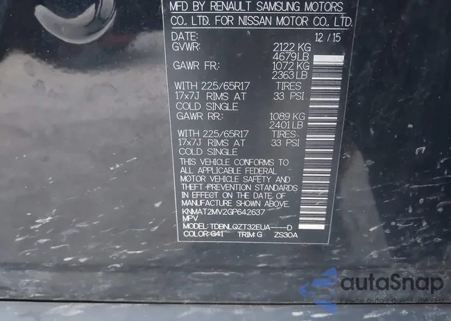 KNMAT2MV2GP642637: 43129670