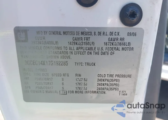 3GCEC14X17G192285: 43128728