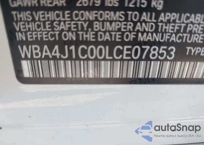 WBA4J1C00LCE07853: 43128782