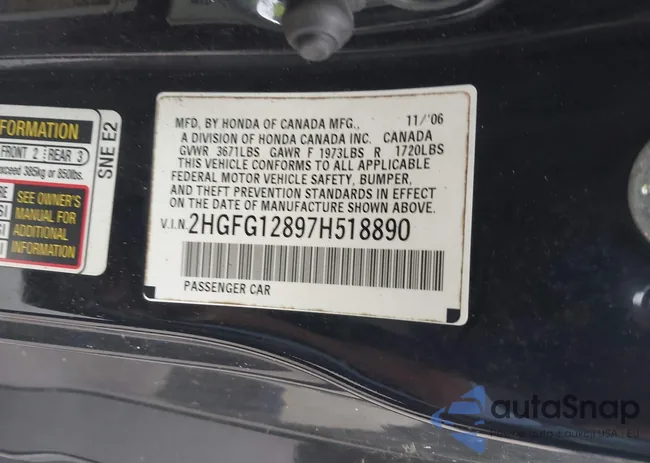 2HGFG12897H518890: 43128850