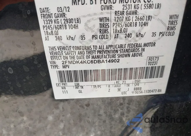 2FMDK4KC6DBA14902: 43128869