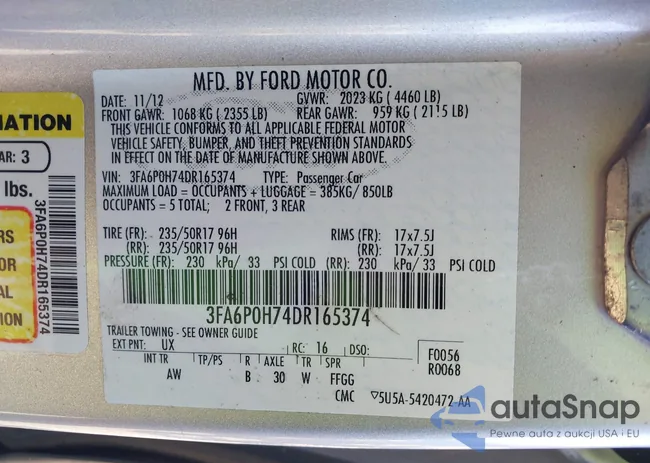 3FA6P0H74DR165374: 43129069