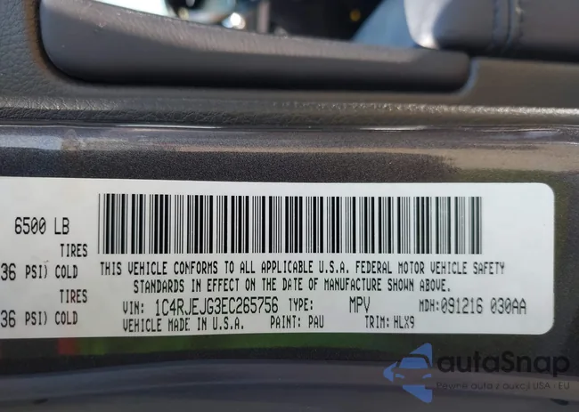 1C4RJEJG3EC265756: 43130122