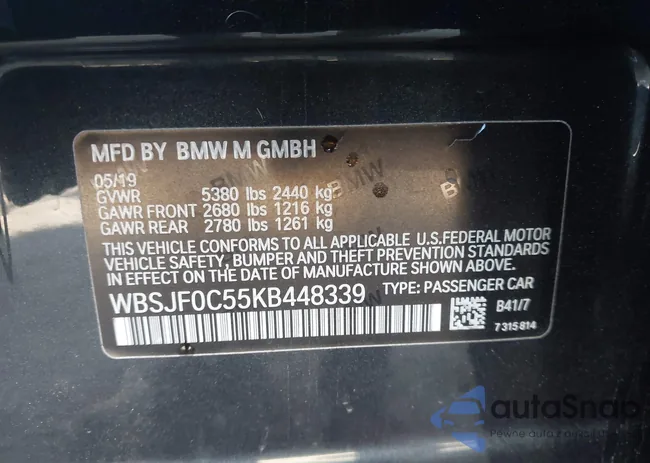 WBSJF0C55KB448339: 43130167