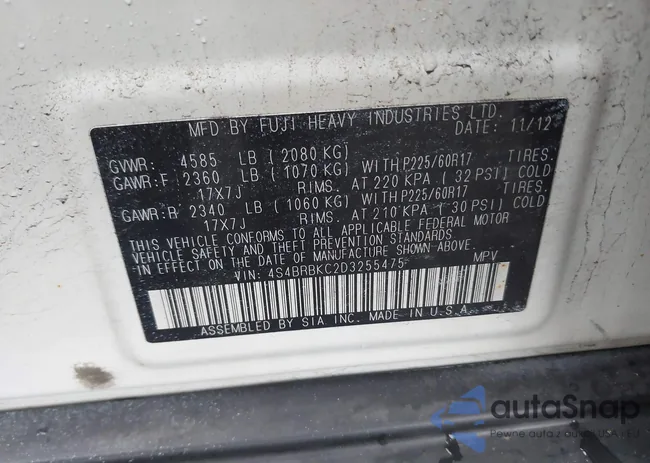 4S4BRBKC2D3255475: 43130192