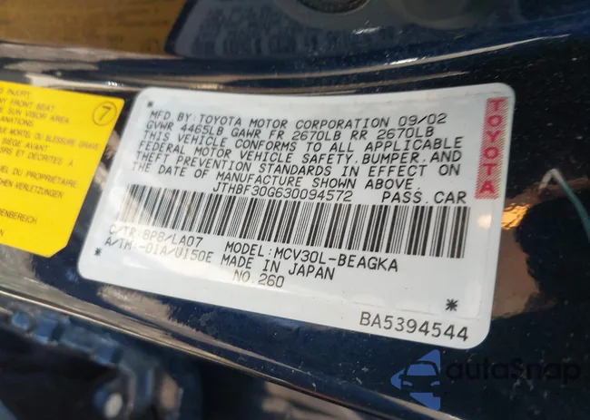 JTHBF30G630094572: 43130201