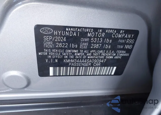 KMHM34AA4SA090947: 43130276