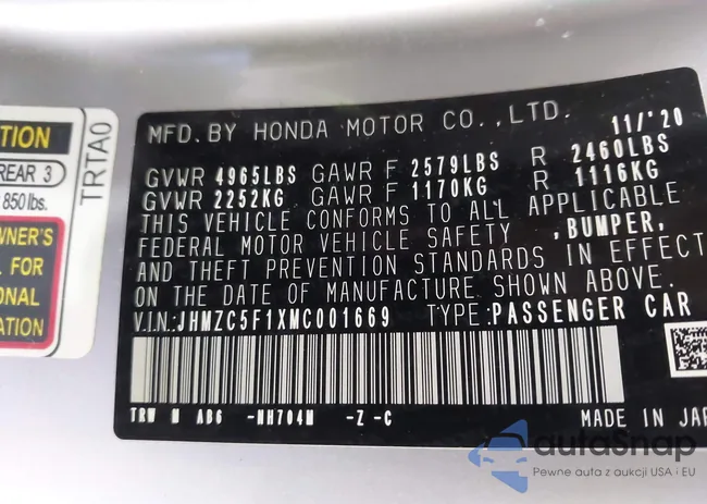 JHMZC5F1XMC001669: 43130284