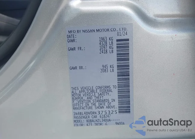 1N4BL4DV0RN375325: 43130296