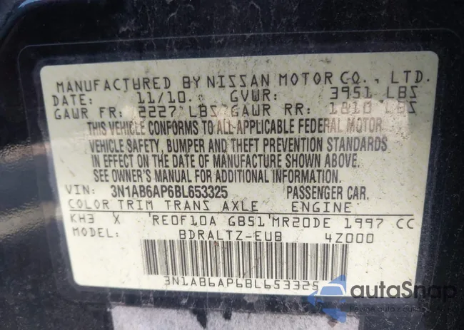 3N1AB6AP6BL653325: 43130335