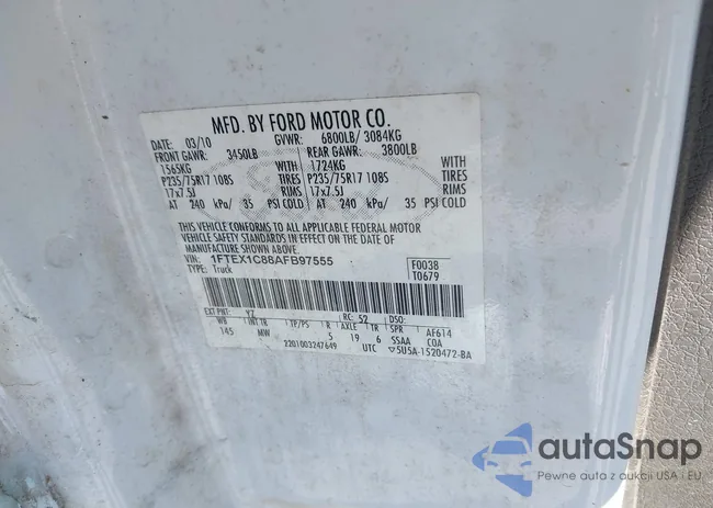 1FTEX1C88AFB97555: 43130350