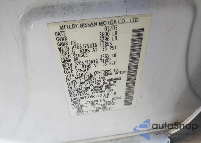 1N6AD07U95C431828: 43130373