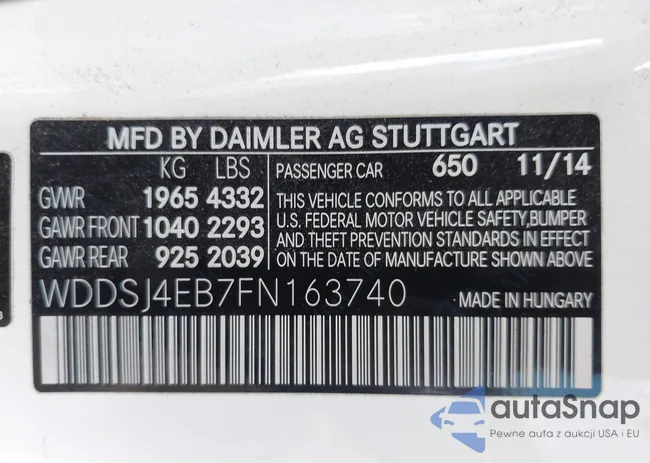 WDDSJ4EB7FN163740: 43130381