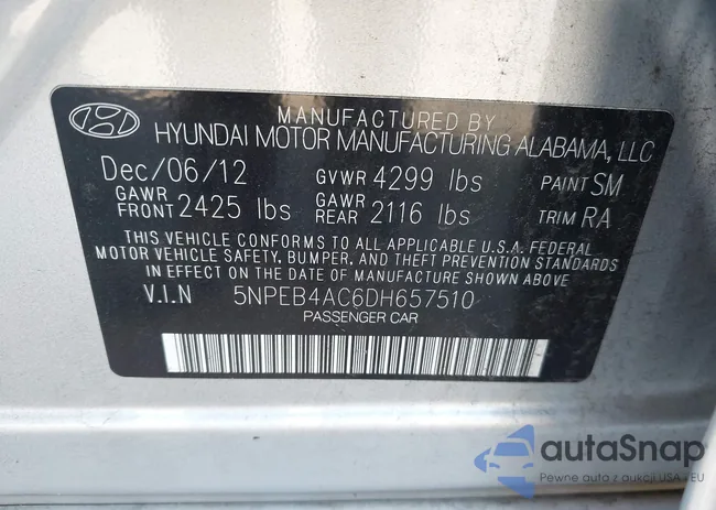 5NPEB4AC6DH657510: 43130441