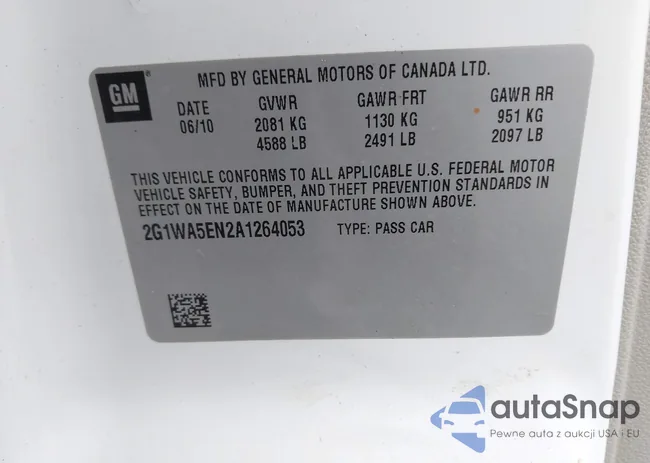 2G1WA5EN2A1264053: 43130525