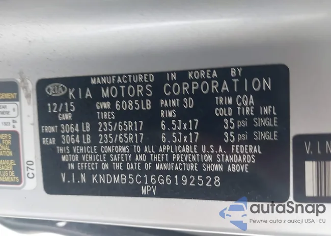 KNDMB5C16G6192528: 43130607