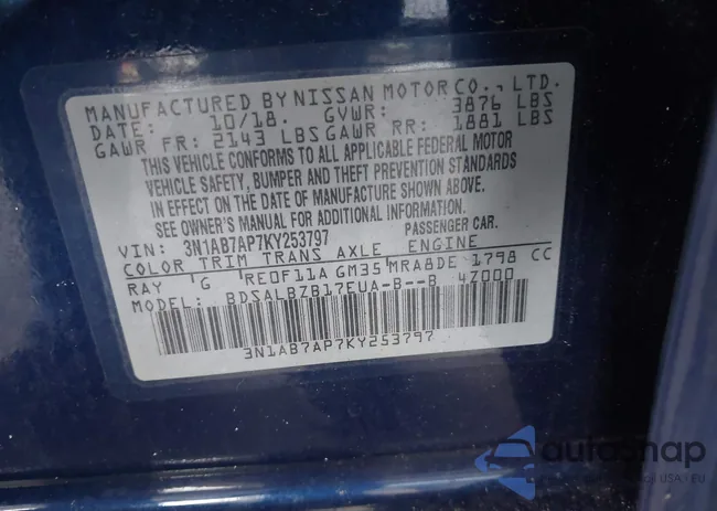 3N1AB7AP7KY253797: 43130670