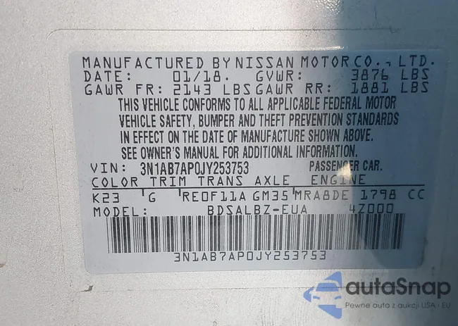 3N1AB7AP0JY253753: 43129729