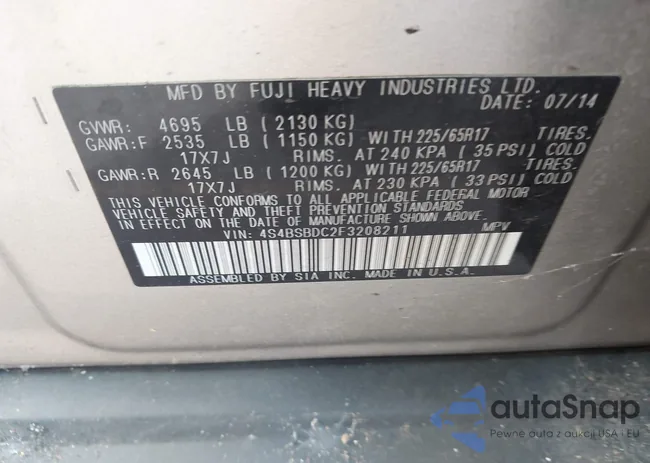 4S4BSBDC2F3208211: 43129791