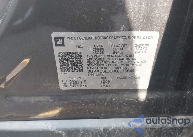 3GKALSEXXKL175640: 43129794