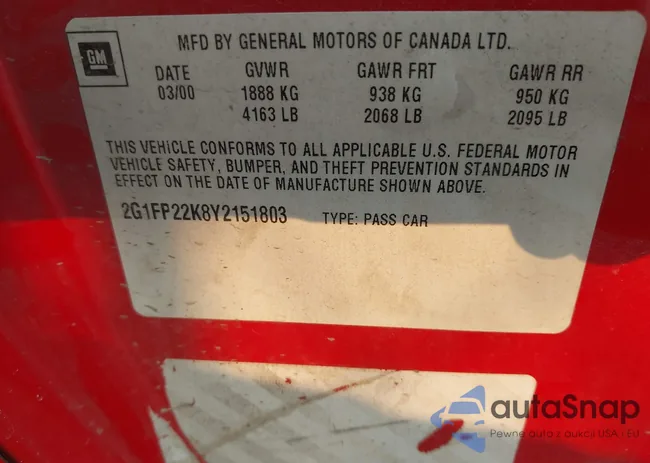 2G1FP22K8Y2151803: 43129877