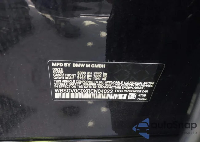 WBSGV0C0XRCN04023: 43129968