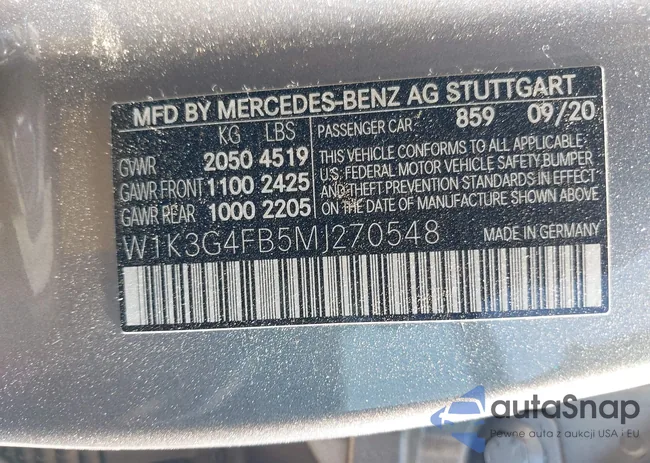 W1K3G4FB5MJ270548: 43129971