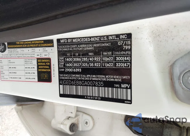 4JGED6EB8GA007835: 43129994