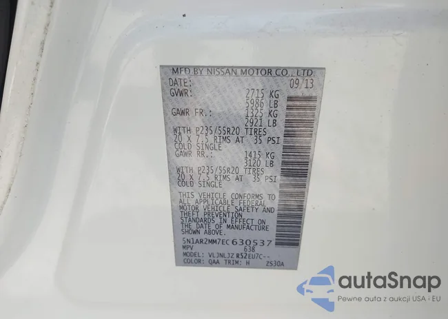 5N1AR2MM7EC630537: 43131081