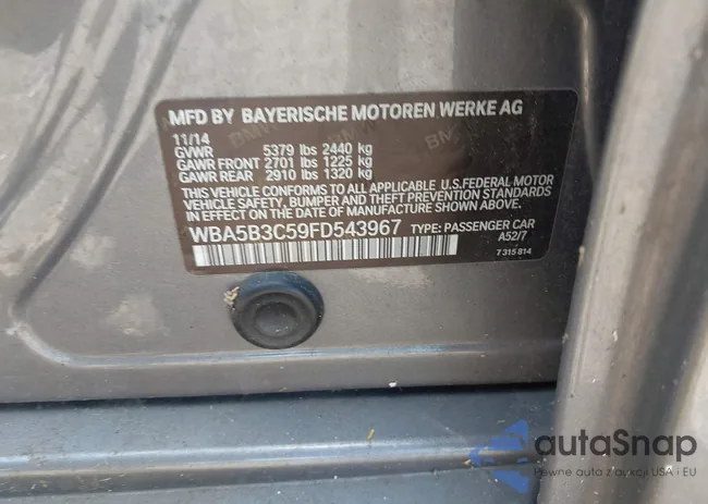 WBA5B3C59FD543967: 43131146