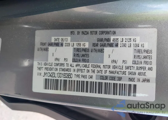 JM1CW2DL1D0160860: 43131276