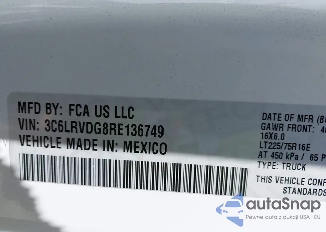 3C6LRVDG8RE136749: 43131420