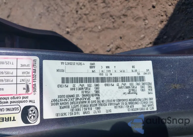 3FADP4EJXCM197997: 43131569