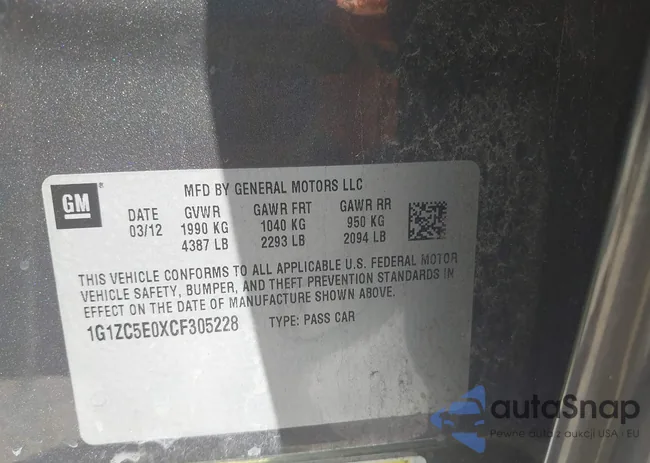 1G1ZC5E0XCF305228: 43132080