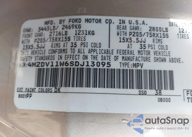 4M2DV11W6SDJ13095: 43132147