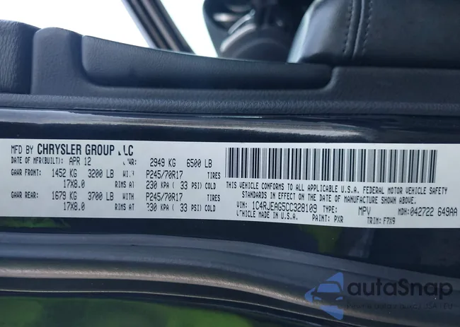 1C4RJEAG5CC328109: 43132278