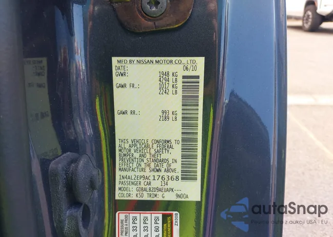 1N4AL2EP9AC176368: 43132296