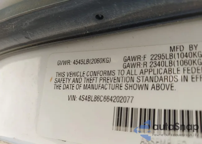 4S4BL86C664202077: 43132469