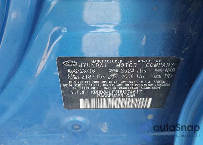 KMHD84LF3HU274617: 43132585