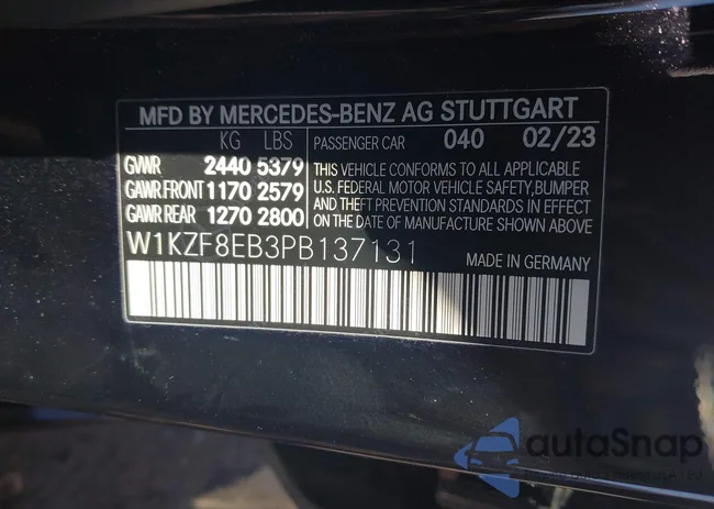 W1KZF8EB3PB137131: 43132596