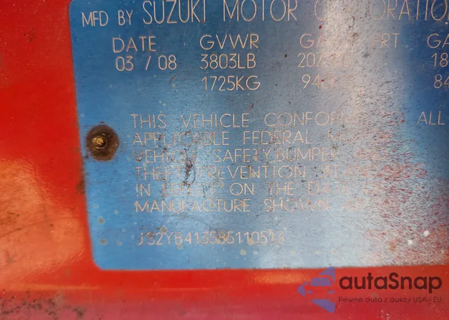 JS2YB413585110513: 43132638