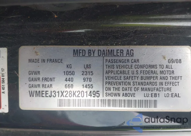 WMEEJ31X28K201495: 43131731