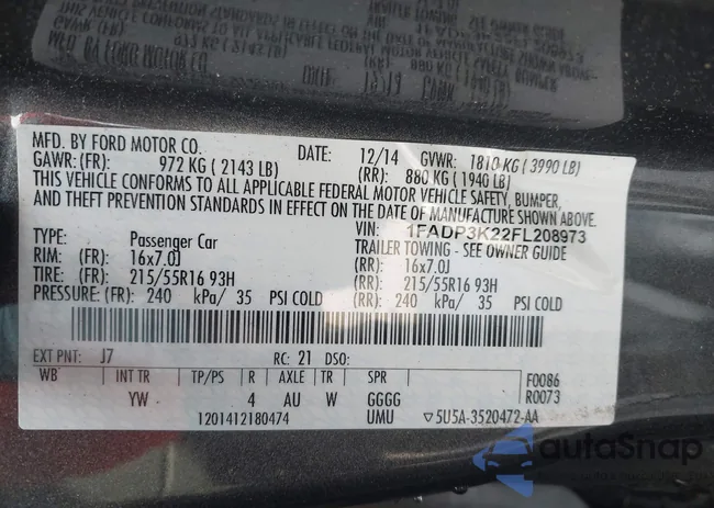 1FADP3K22FL208973: 43131772